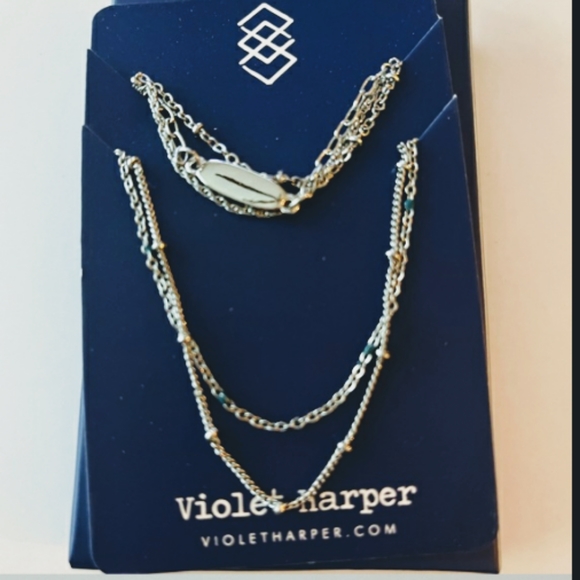 (3/30$)Violet Harper layered necklace and bracelet set - Picture 2 of 2